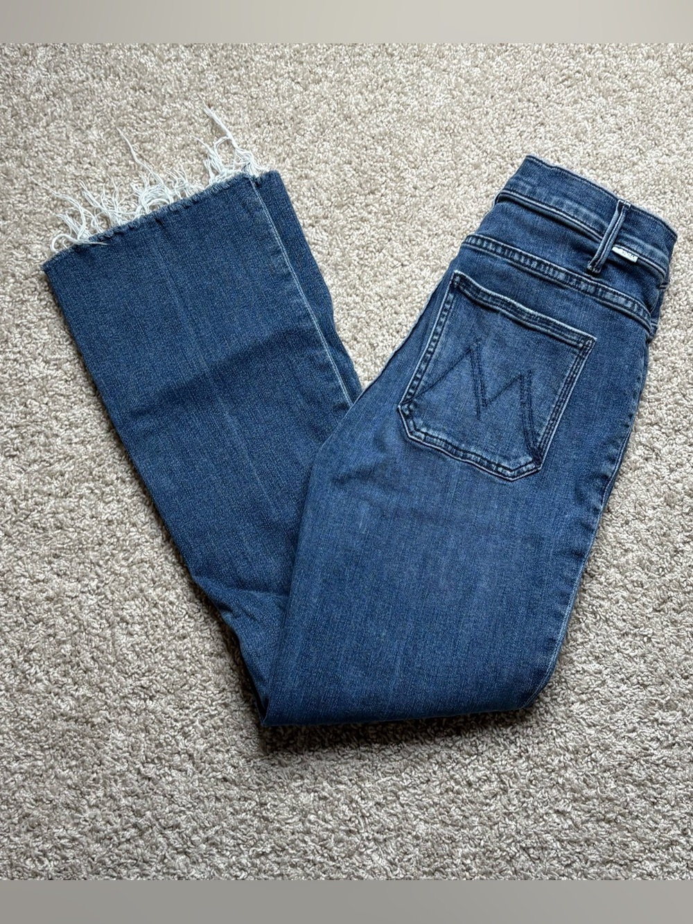 MOTHER Hustler Patch Pocket Ankle Fray